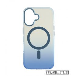 Iphone 16 mágneses tok, Kék-Átlátszó