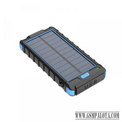 Cellect Solar Powerbank, 10000mAh, Fekete-Kék