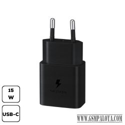 Samsung hálózati adapter, 15W PD Type-C, Fekete