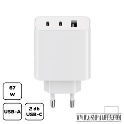   Xiaomi 67W hálózati gyorstöltő, 2xType-C/1xUSB, fehér BHR7493EU