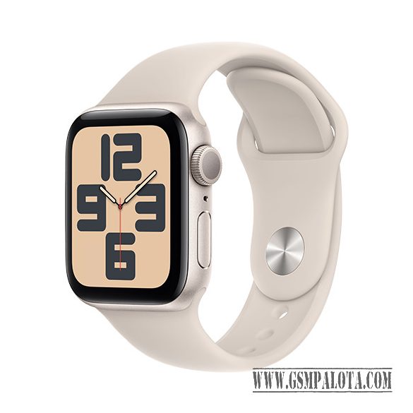 Apple Watch SE (2023) GPS 40mm Starlight Aluminium Case with Sport Band S/M - Starlight