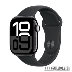   Apple Watch Series 10 GPS 42mm Jet Black Aluminium Case with Sport Band S/M - Black