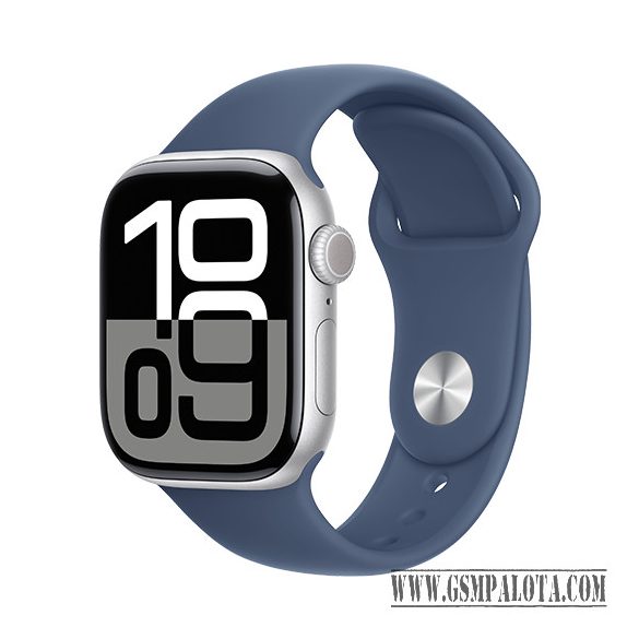 Apple Watch Series 10 GPS 42mm Silver Aluminium Case with Sport Band S/M - Denim