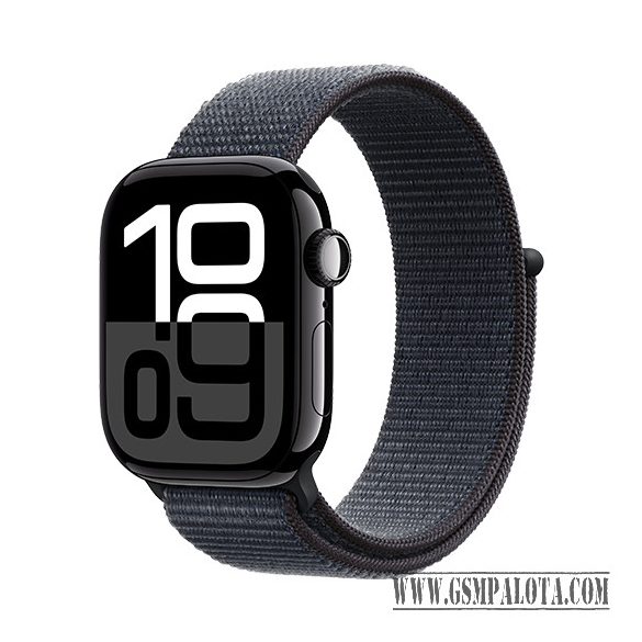 Apple Watch Series 10 GPS 42mm Jet Black Aluminium Case with Sport Loop - Black