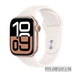   Apple Watch Series 10 GPS 42mm Rose Gold Aluminium Case with Sport Band S/M - Light Blush