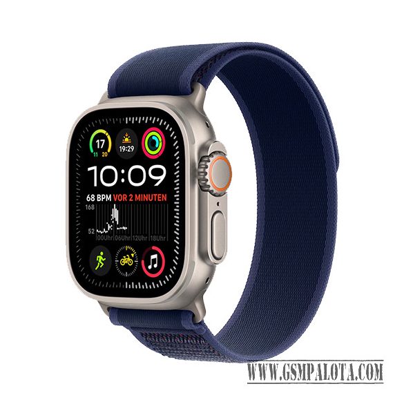 Apple Watch Ultra 2 Natural LTE 49mm Titanium Case with Trail Loop S/M - Blue