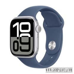   Apple Watch Series 10 GPS 42mm Silver Aluminium Case with Sport Band M/L - Denim