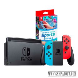 Nintendo Switch V2 Konzol Neon Piros / Kék + Switch Sports