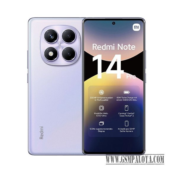 Xiaomi Redmi Note 14 Pro 4G Dual Sim 12GB RAM 512GB - Lila