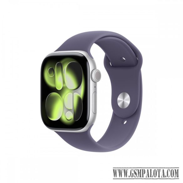 Apple Watch S11 GPS 46mm ezüst alutok, lila sport M/L