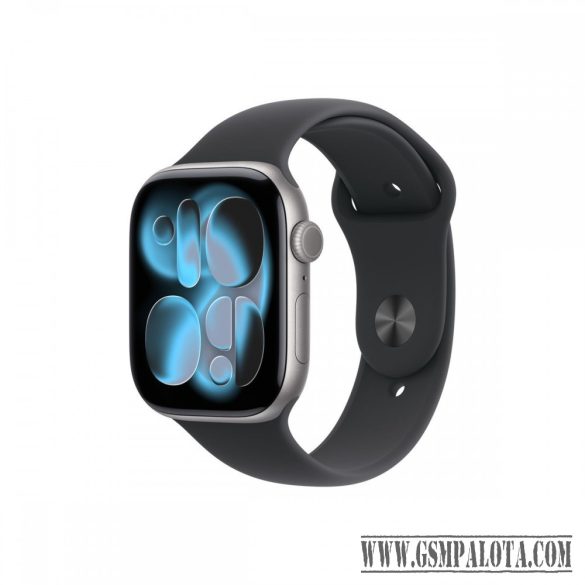 Apple Watch S11 Cellular 46mm szürke alutok, fekete sport M/L