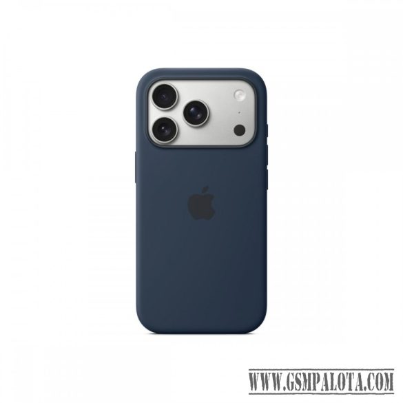 Apple iPhone 17 Pro MagSafe-rögzítésű éjfekete szilikontok