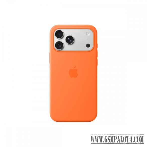Apple iPhone 17 Pro Max MagSafe-rögzítésű narancs szilikontok