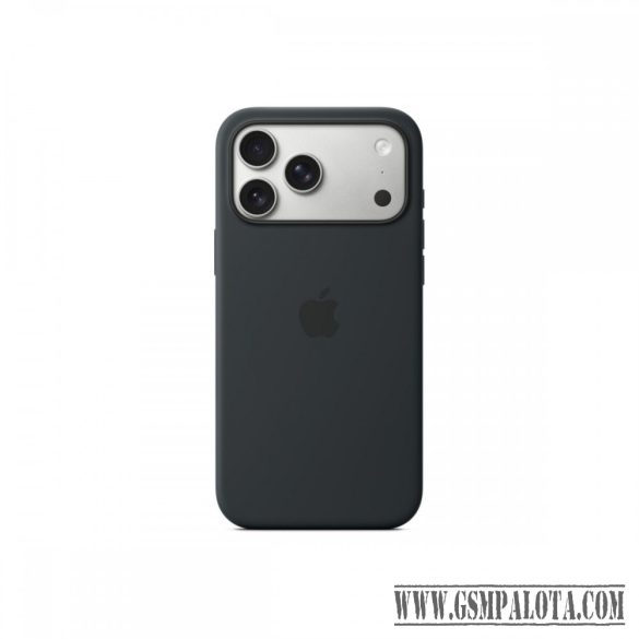 Apple iPhone 17 Pro Max MagSafe-rögzítésű fekete  szilikontok