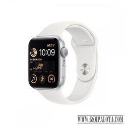 Apple Watch SE2 GPS 44mm Ezüst tok, Fehér Szíj