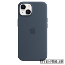 Apple iPhone14 Szilikon Magsafe tok,Viharkék