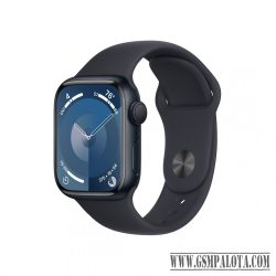 Apple Watch S9 41mm Fekete Alu tok,Fekete sport szíj (M/L)