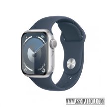   Apple Watch S9 41mm ezüst Alu tok,Sötétkék sport szíj (M/L)