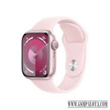   Apple Watch S9 41mm Pink Alu tok,Világos pink sport szíj (M/L)