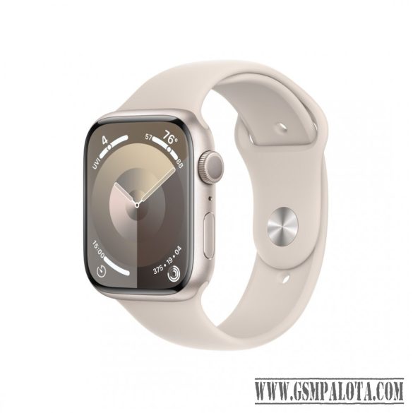 Apple Watch S9 45mm fényes Alu tok,Csillagfény sport szíj (M/L)