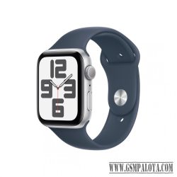 Apple Watch SE3 44mm ezüst Alu tok,Sötétkék sport szíj (M/L)