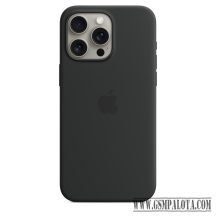 Apple iPhone 15 Pro Max Szilikon Magsafe tok,Fekete