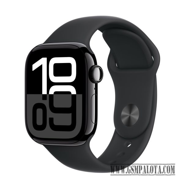 Apple Watch S10 GPS 42mm fekete alumíniumtok, fekete sport M/L