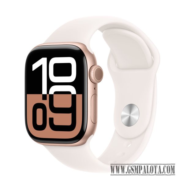 Apple Watch S10 GPS 42mm rosegold alumíniumtok, rose sport M/L