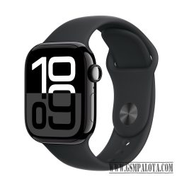   Apple Watch S10 Cellular 42mm fekete alutok, fekete sport M/L