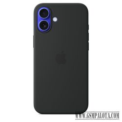   Apple iPhone 16 Plus MagSafe-rögzítésű szilikontok, fekete