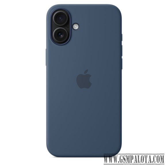 Apple iPhone 16 Plus MagSafe rögzítésű szilikontok, denim
