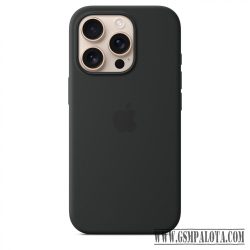   Apple iPhone 16 Pro MagSafe-rögzítésű szilikontok, fekete