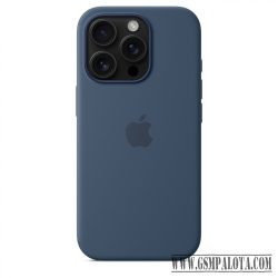   Apple iPhone 16 Pro MagSafe rögzítésű szilikontok, denim kék