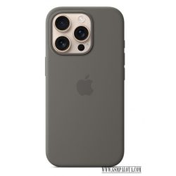   Apple iPhone 16 Pro MagSafe rögzítésű szilikontok, kőszürke