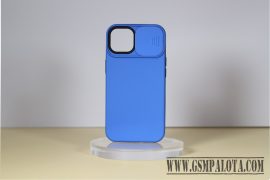 iPhone 14 TPU+PC csúsz. kameravédős tok,S.kék