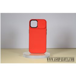 iPhone 14 TPU+PC csúsz. kameravédős tok,Piros