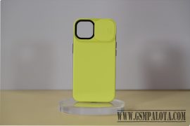 iPhone 14 Pro TPU+PC csúsz. kameravédős tok,Sárga