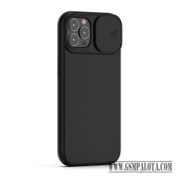 iPhone14 Plus TPU+PC csúsz. kameravédős tok,Fekete