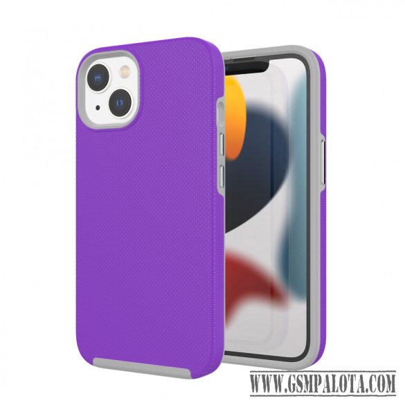 iPhone 14 TPU+PC ütésálló tok,Lila