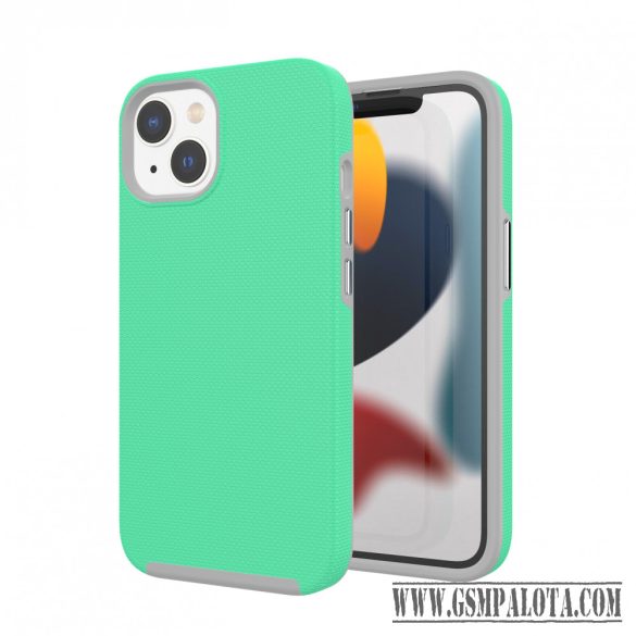 iPhone 14 TPU+PC ütésálló tok,Türkiz