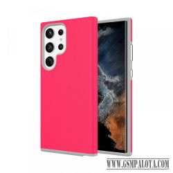 Samsung S23 Ultra TPU+PC ütésálló tok,Pink