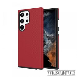 Samsung S23 Ultra TPU+PC ütésálló tok,Piros