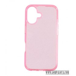 Iphone 16 csillámos szilikon hátlap, Pink