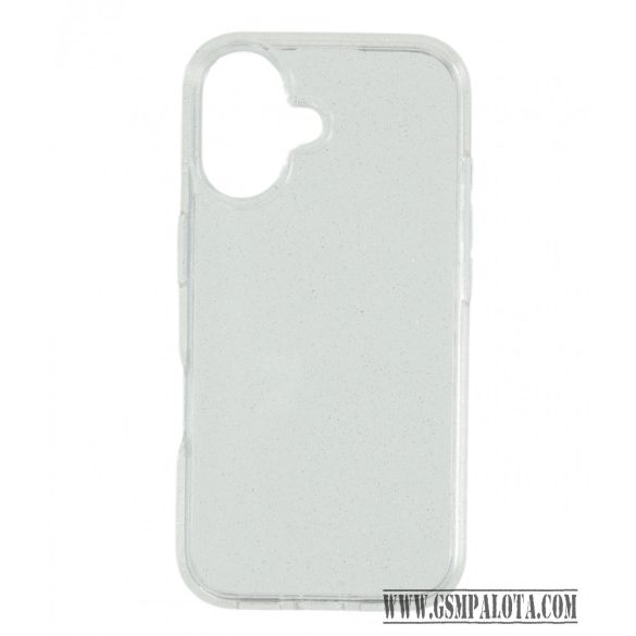 Iphone 16 csillámos szilikon hátlap, Átlátszó