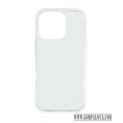 Iphone 16 Pro csillámos szilikon hátlap, Átlátszó