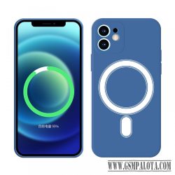 iPhone 14 mágneses szilikon tok, Kék