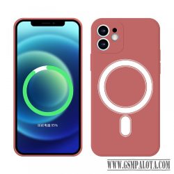 iPhone 14 mágneses szilikon tok, Piros