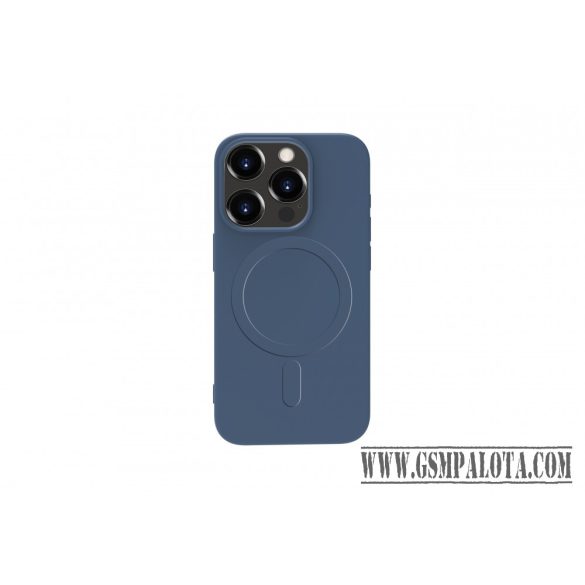 iPhone 15 mágneses szilikon tok, Kék
