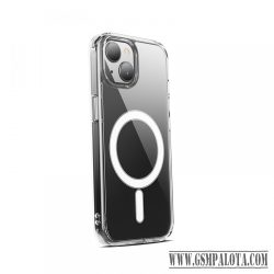 iPhone 15 mágneses szilikon tok, Átlátszó