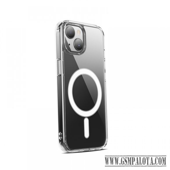 iPhone 15 mágneses szilikon tok, Átlátszó